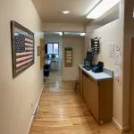 view of framed american flag