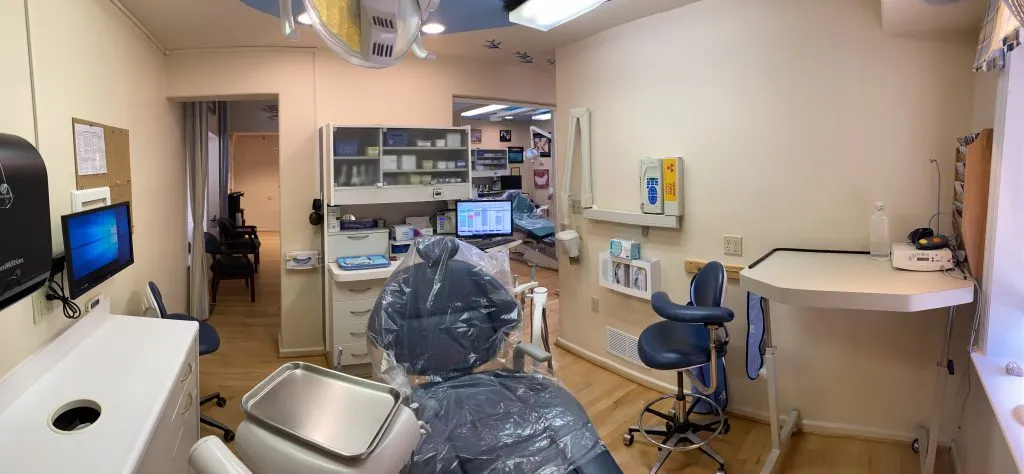 view of the dental suite from the corner